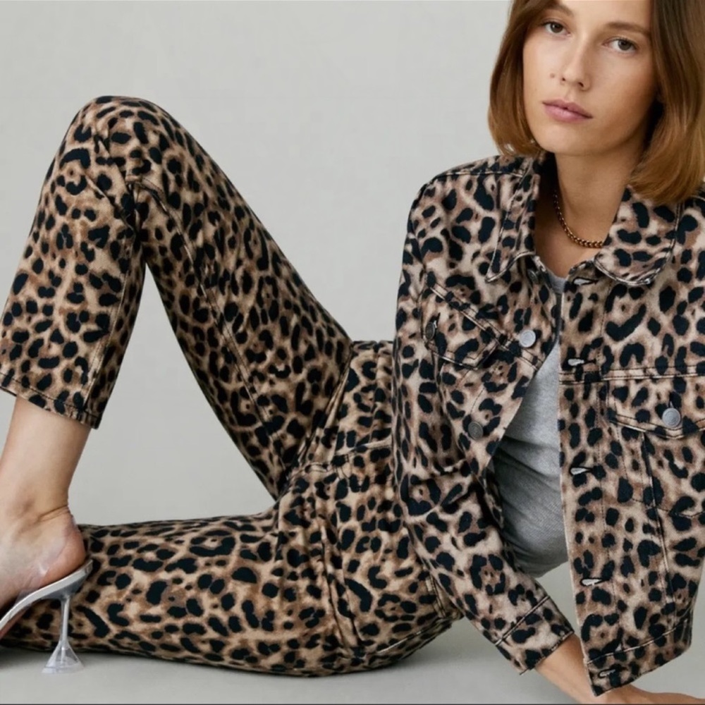 Reformation Leopard High Rise Straight 24